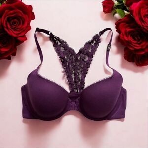 VS “Body By Victoria” Lined Demi Racerback Bra Size 32DD